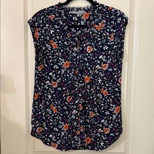 Daniel Rainn Navy Floral Blouse